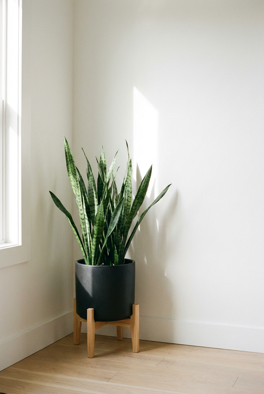 Warm ambient lighting creating a wind-down atmosphere in a Japandi bedroom